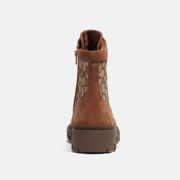 NWT COACH KHAKI SIGNATURE JACQUARD CITYSOLE BOOT main image 9